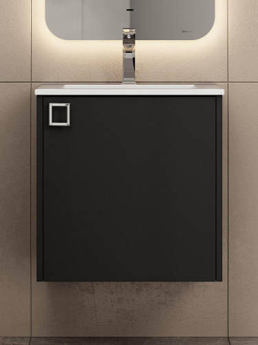 Тумба под раковину Uperwood Aurora 50 TAurora50bm подвесная цвет Черный матовый