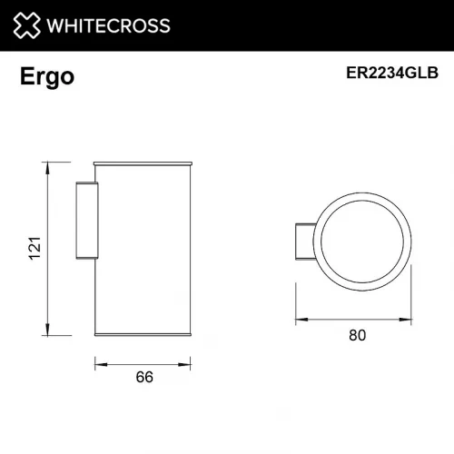 Стакан для зубных щеток Whitecross Ergo gold brushed ER2234GLB цвет Золото брашированное