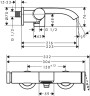 Смеситель для ванны Hansgrohe Vivenis 75420670 Черный матовый латунь на стену