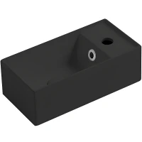 Раковина Simas Agile 40 R AG20 nero matt*1 Черная матовая фарфор подвесная, полувстраиваемая