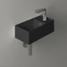 Раковина Simas Agile 40 R AG20 nero matt*1 Черная матовая фарфор подвесная, полувстраиваемая