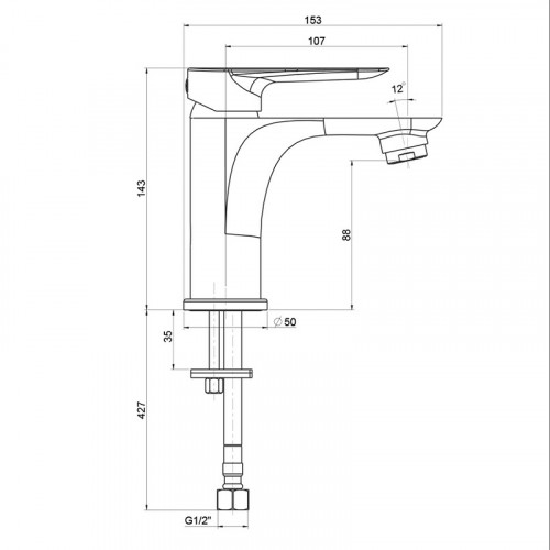 Смеситель для раковины Paini Garda 76CR211 Хром