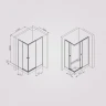 Душевой уголок AM.PM X-Joy 120х90 W94G-403-12090-BТ профиль Черный матовый стекло прозрачное