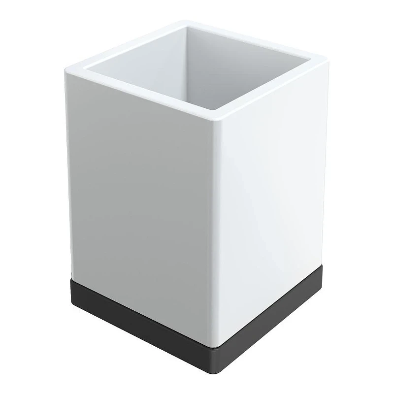 Стакан для зубных щеток Boheme Qubic 10961-B цвет Черный матовый