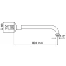 Кронштейн для верхнего душа Cezares CZR-U-TDA-30-01 Хром латунь на стену