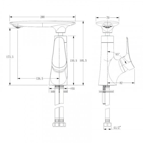 Смеситель для раковины Kaiser Modern 99211 Хром латунь