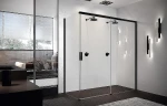 Душевая дверь Novellini Opera 120 R OPEPH119D-1H профиль Черный матовый стекло прозрачное