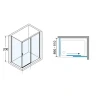 Душевая дверь Novellini Opera 120 R OPEPH119D-1H профиль Черный матовый стекло прозрачное