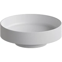 Раковина-чаша Boheme Corian 40 801-MW Белая матовая искусственный камень (литьевой мрамор) накладная