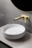 Раковина-чаша Boheme Corian 40 801-MW Белая матовая искусственный камень (литьевой мрамор) накладная