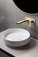 Раковина-чаша Boheme Corian 40 801-MW Белая матовая искусственный камень (литьевой мрамор) накладная