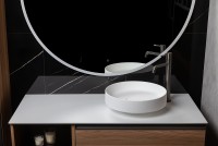Раковина-чаша Boheme Corian 40 801-MW Белая матовая искусственный камень (литьевой мрамор) накладная