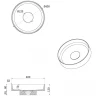 Раковина-чаша Boheme Corian 40 801-MW Белая матовая искусственный камень (литьевой мрамор) накладная