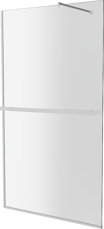 Душевая перегородка DIWO Элиста 110 MG-EL-110-CL профиль Хром матовый стекло прозрачное