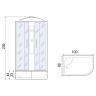 Душевая кабина Мономах XL 100x80x44 МЗ L 10000012117 без гидромассажа