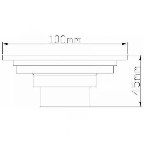 Душевой трап Boou 100x100 B2131 с решеткой Хром