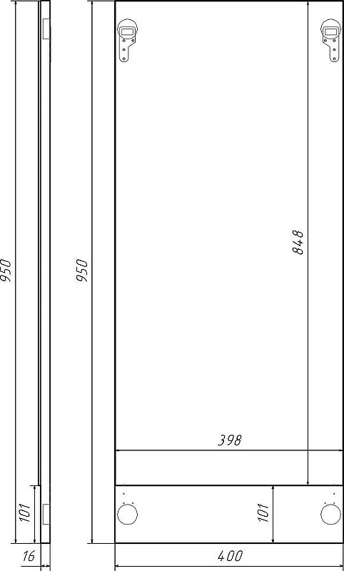 Зеркало DIWO Кострома 40 Kos130/40Z цвет Дуб вотан
