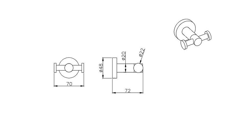 Двойной крючок Aquatek Вега AQ4002BGM цвет Оружейная сталь