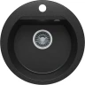 Кухонная мойка Polygran Atol-460 №16 678897 Черная искусственный камень (литьевой мрамор) встраиваемый
