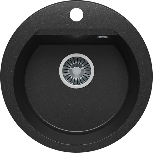 Кухонная мойка Polygran Atol-460 №16 678897 Черная искусственный камень (литьевой мрамор) встраиваемый