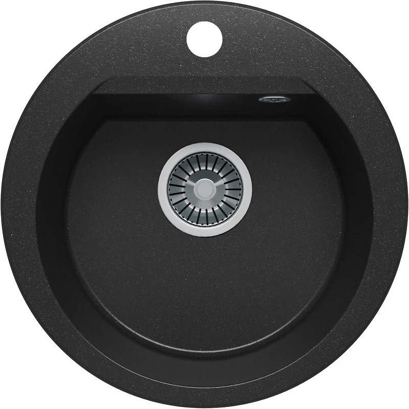 Кухонная мойка Polygran Atol-460 №16 678897 Черная искусственный камень (литьевой мрамор) встраиваемый