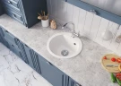 Кухонная мойка Polygran Atol-460 №16 678897 Черная искусственный камень (литьевой мрамор) встраиваемый
