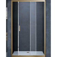 Душевая дверь Vincea Alpha 120 VDS-3AL120CLG профиль Брашированное золото стекло прозрачное