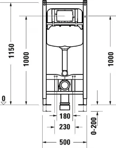 Инсталляция для унитаза Duravit DuraSystem WD1029000000 без клавиши смыва