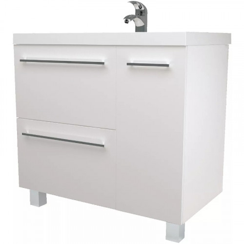 Тумба под раковину 1MarKa Соната 90Н У83680 Белый глянец МДФ / ЛДСП