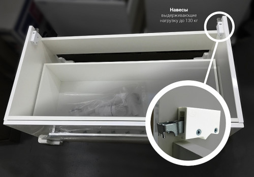 Тумба под раковину 1MarKa Соната 90Н У83680 Белый глянец МДФ / ЛДСП