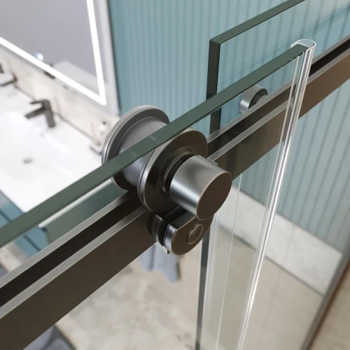 Душевой уголок BelBagno Soft Close-2 180x90 SOFT_CLOSE-2-AH-1-180/90-C-GM профиль Оружейная сталь стекло прозрачное