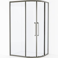 Душевой уголок Cezares Relax-304 120x90 RELAX-304-RH-2-120/90-C-GM профиль Оружейная сталь стекло прозрачное