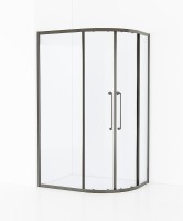 Душевой уголок Cezares Relax-304 120x90 RELAX-304-RH-2-120/90-C-GM профиль Оружейная сталь стекло прозрачное