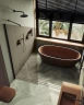 Душевая перегородка Maybah Glass MGD-696-6ш 790x1950 в широком профиле Черный стекло бронзовое