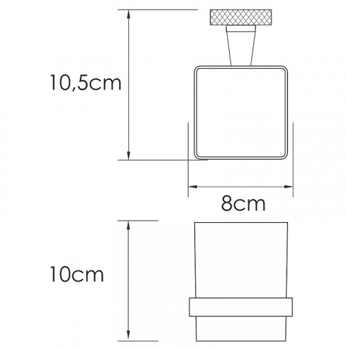 Стакан для зубных щеток WasserKRAFT Tauber K-64428 Никель