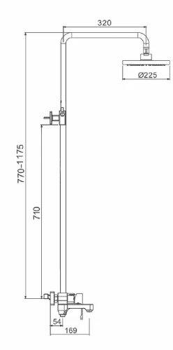 Душевая система Ekko E2402-22 цвет Серый