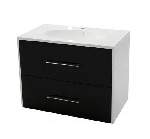 Раковина Эстет Вегас 80 ФР-00000959 Белая искусственный камень (литьевой мрамор) полувстраиваемая