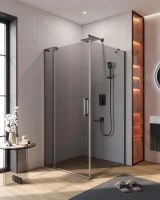 Душевой уголок Cezares Slider 110x100 SLIDER-AH-1-100-100/110-GRIGIO-GM профиль цвет Оружейная сталь стекло серое