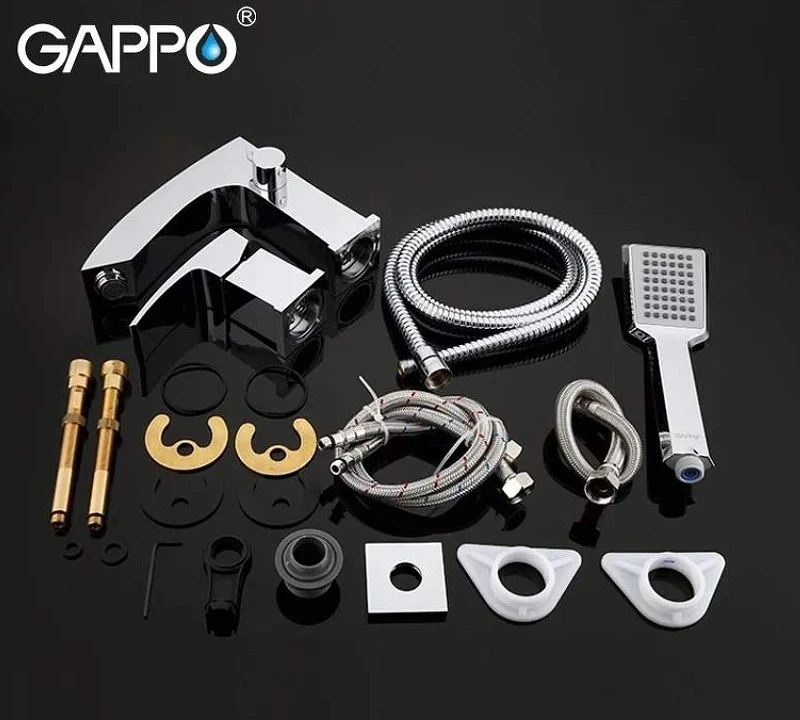 Смеситель на борт ванны Gappo G07 G1107 Хром латунь