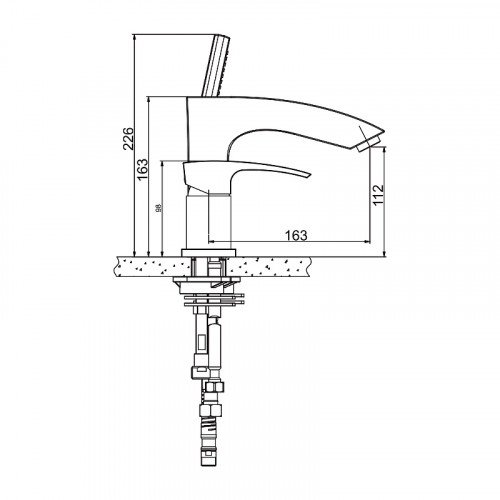 Смеситель на борт ванны Gappo G07 G1107 Хром латунь