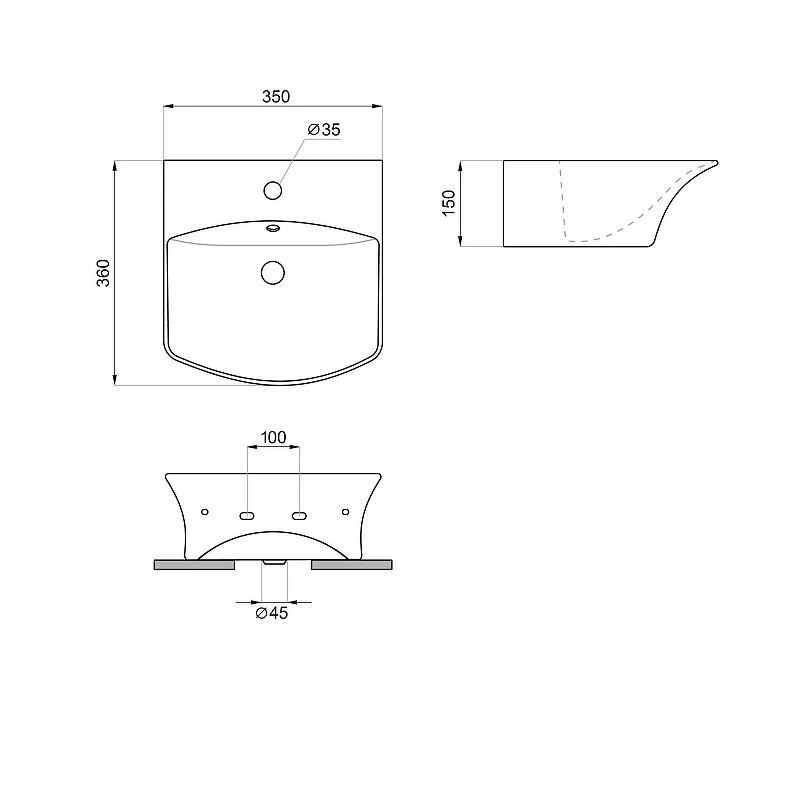 Раковина Lavinia Boho Bathroom Sink 35 33311077 цвет Белый глянцевый
