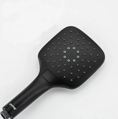 Душевая система Gappo G17-6 G2417-60 с термостатом Черная матовая латунь на стену