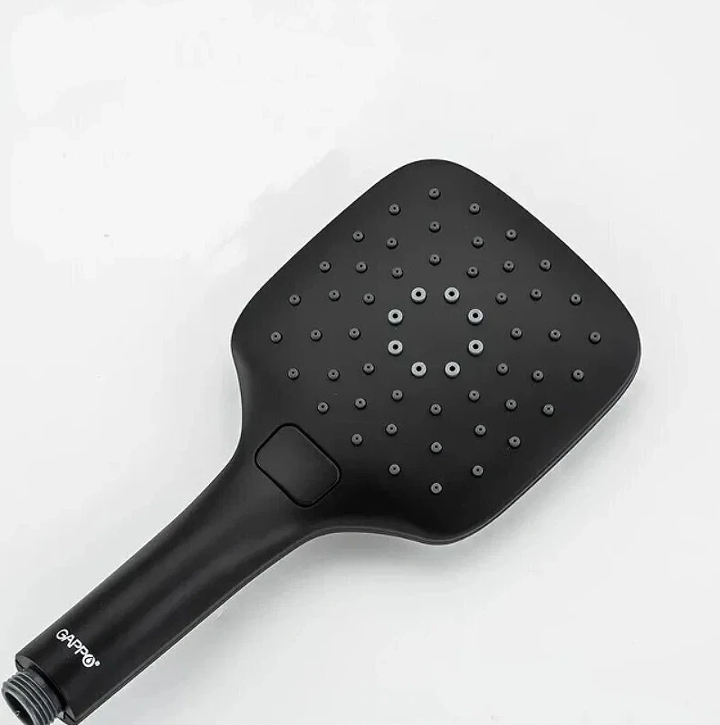 Душевая система Gappo G17-6 G2417-60 с термостатом Черная матовая латунь на стену