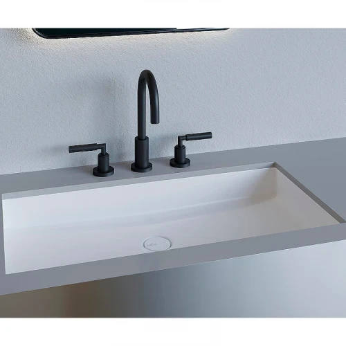 Раковина Salini Marea 75 10 1802210M Белая матовая искусственный камень (литьевой мрамор) встраиваемый