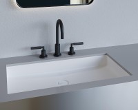 Раковина Salini Marea 75 10 1802210M Белая матовая искусственный камень (литьевой мрамор) встраиваемый