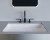 Раковина Salini Marea 75 10 1802210M Белая матовая искусственный камень (литьевой мрамор) встраиваемый