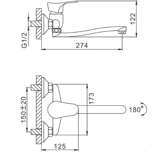 Смеситель для кухни Frap H14 F4614-B Хром