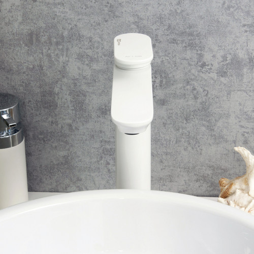 Смеситель для раковины WasserKRAFT Mindel 8503H Белый матовый латунь