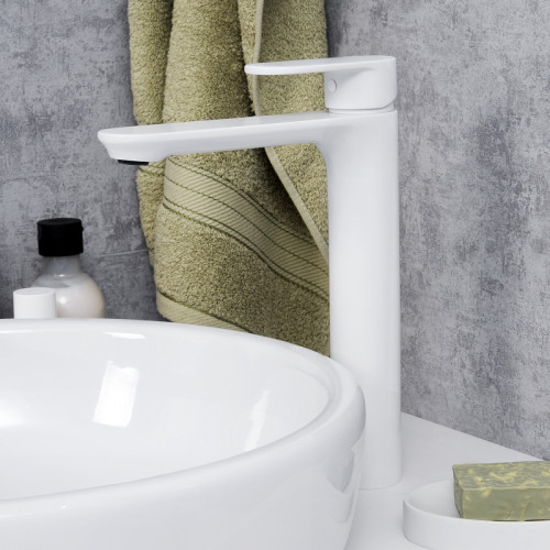 Смеситель для раковины WasserKRAFT Mindel 8503H Белый матовый латунь