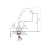 Смеситель для кухни Cron CN4012-2 Хром
